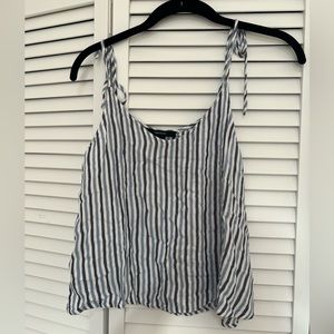Forever 21 Striped Tank Linen Material